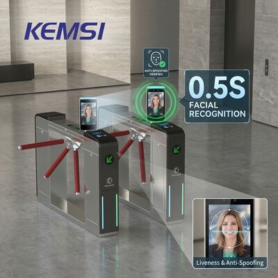 membeli Pengakuan wajah Tripod Turnstile Gate Access Control Anti Tailgating Fast Entry System online manufacture