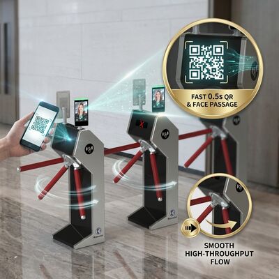 يشتري بوابة تحكم بالوصول بالبوابة ثلاثية القوائم مع التعرف على رمز الاستجابة السريعة لمكافحة التسلل online manufacture