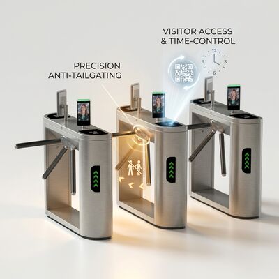 buy Visitor Registration System Tripod Turnstile Gate QR Code Access Control Office Lobby online manufacture
